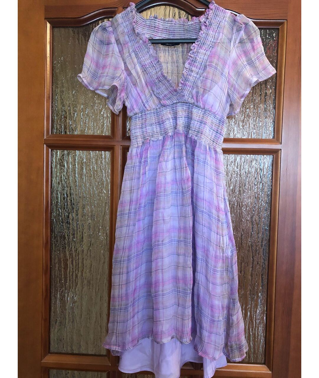 MAX&CO Фиолетовое шифоновое платье, фото 7
