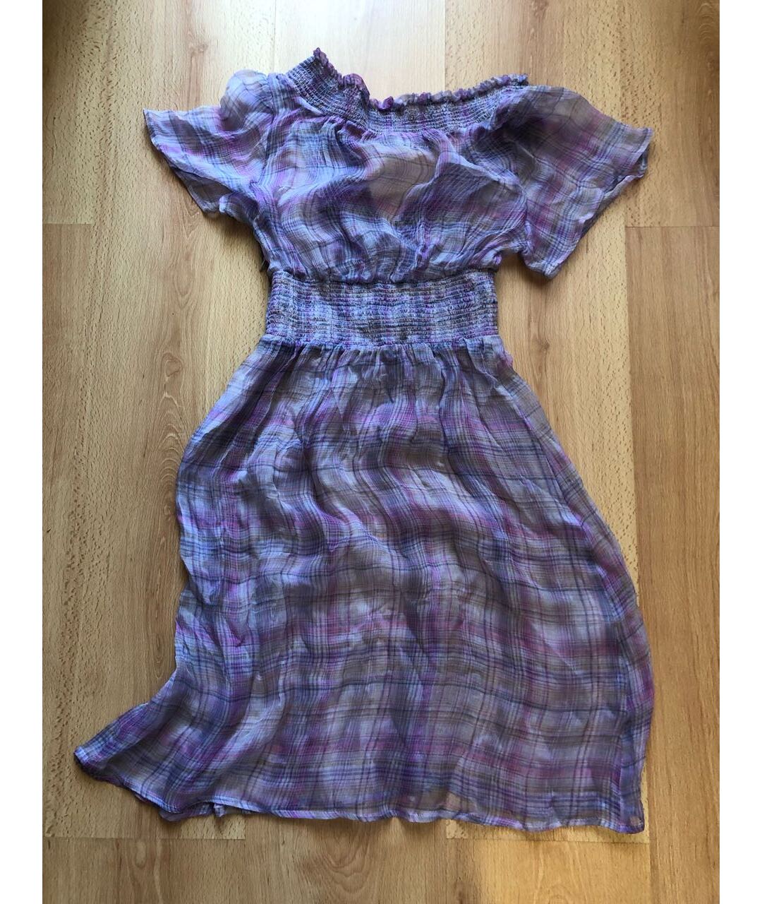 MAX&CO Фиолетовое шифоновое платье, фото 2