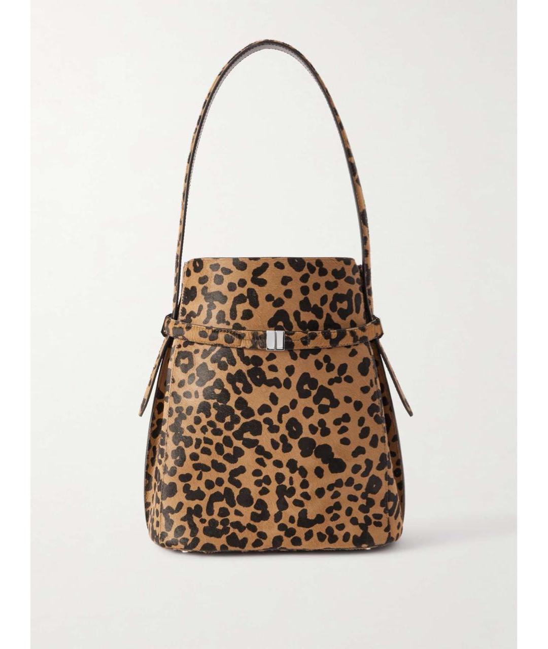 TOTEME Коричневая кожаная сумка с короткими ручками, фото 7