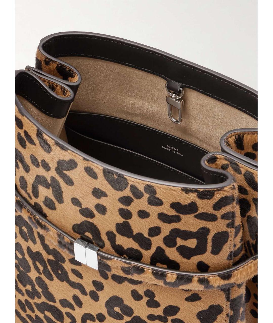 TOTEME Коричневая кожаная сумка с короткими ручками, фото 5