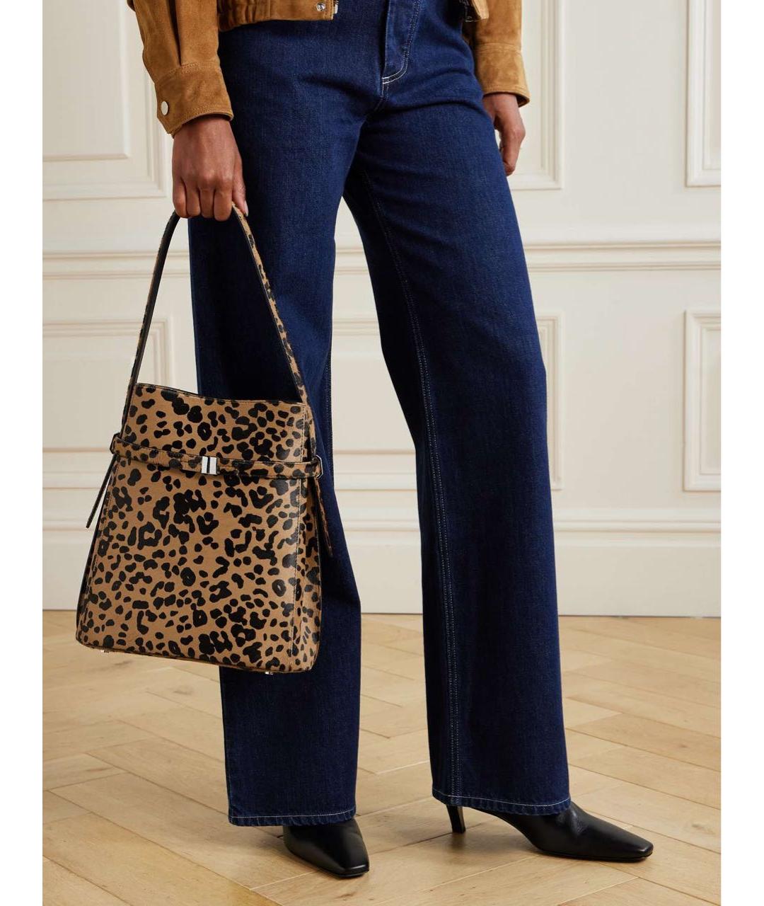 TOTEME Коричневая кожаная сумка с короткими ручками, фото 4