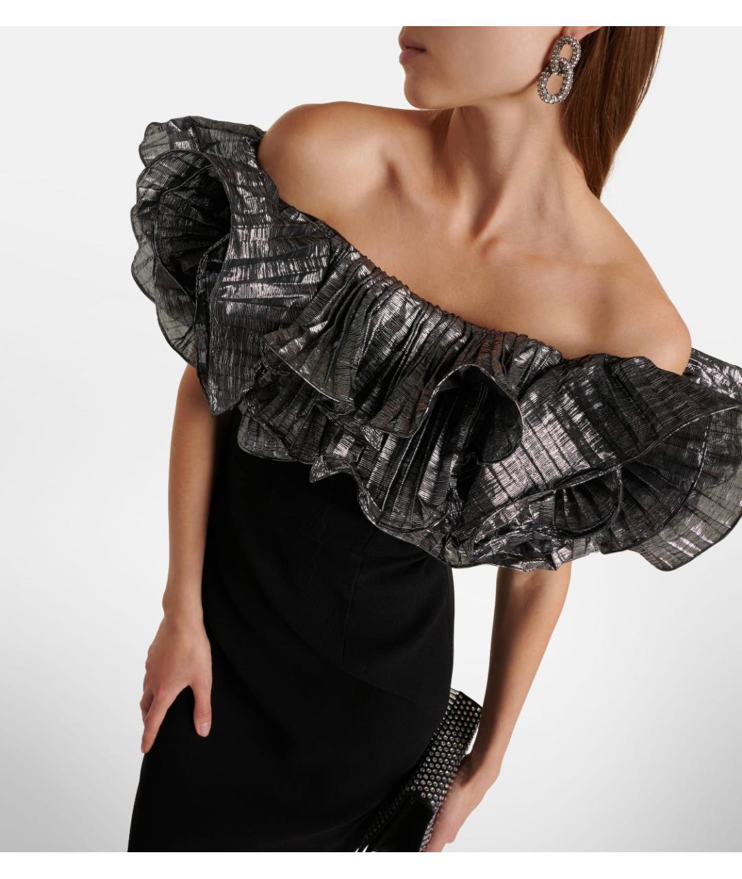 REBECCA VALLANCE Черное полиэстеровое коктейльное платье, фото 4