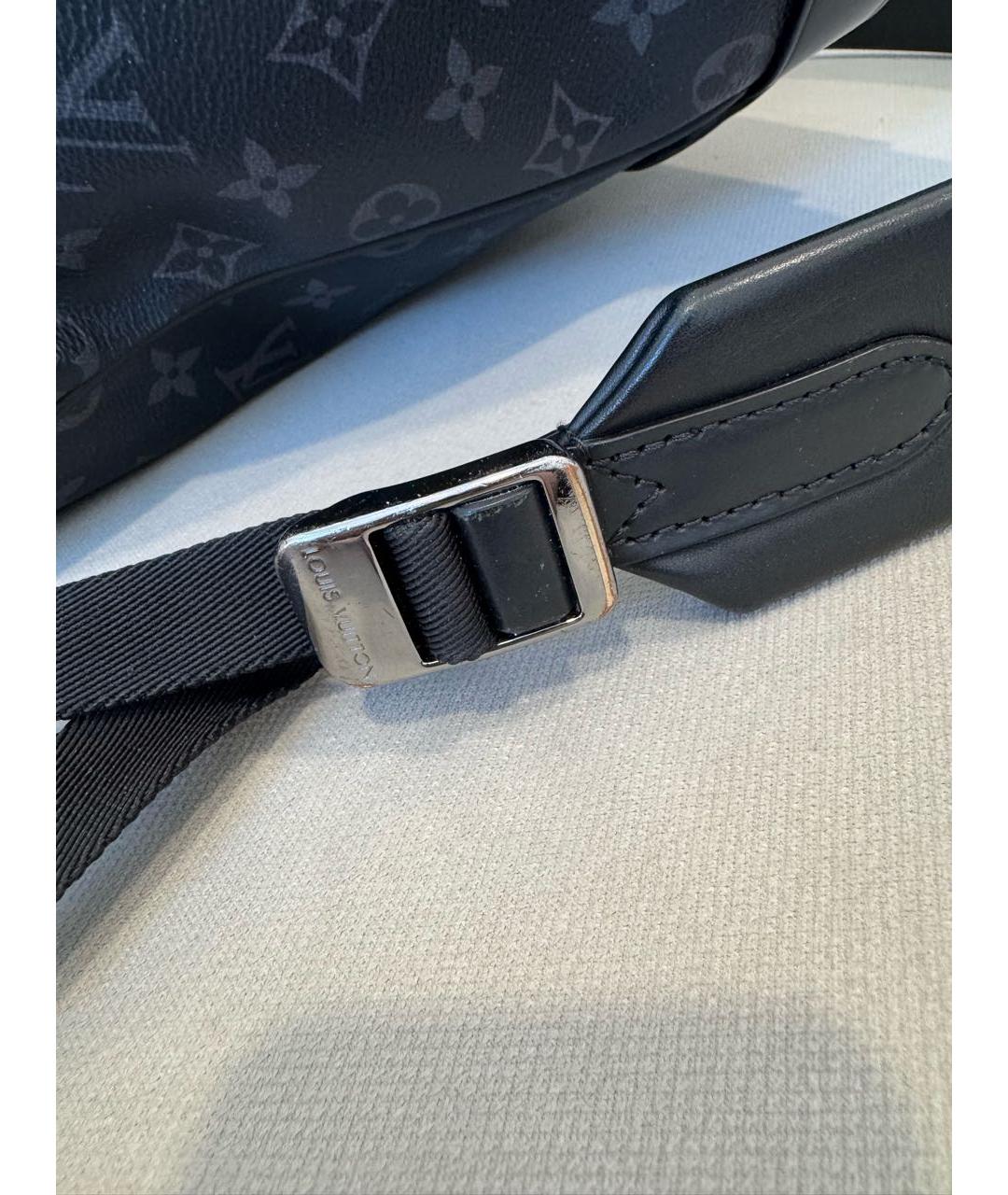 LOUIS VUITTON Черный рюкзак из искусственной кожи, фото 7