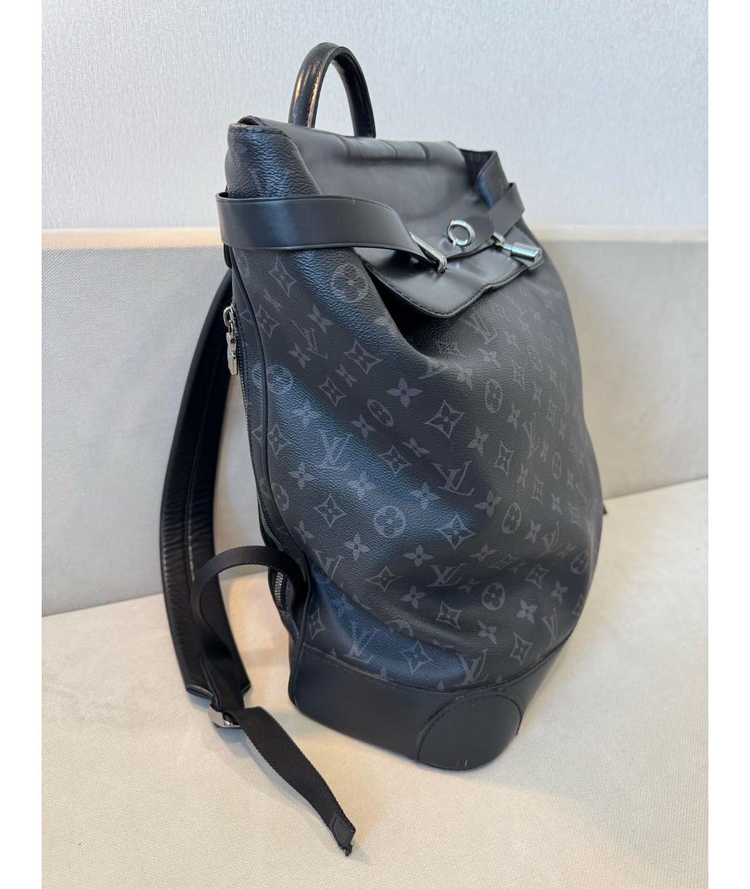 LOUIS VUITTON Черный рюкзак из искусственной кожи, фото 2