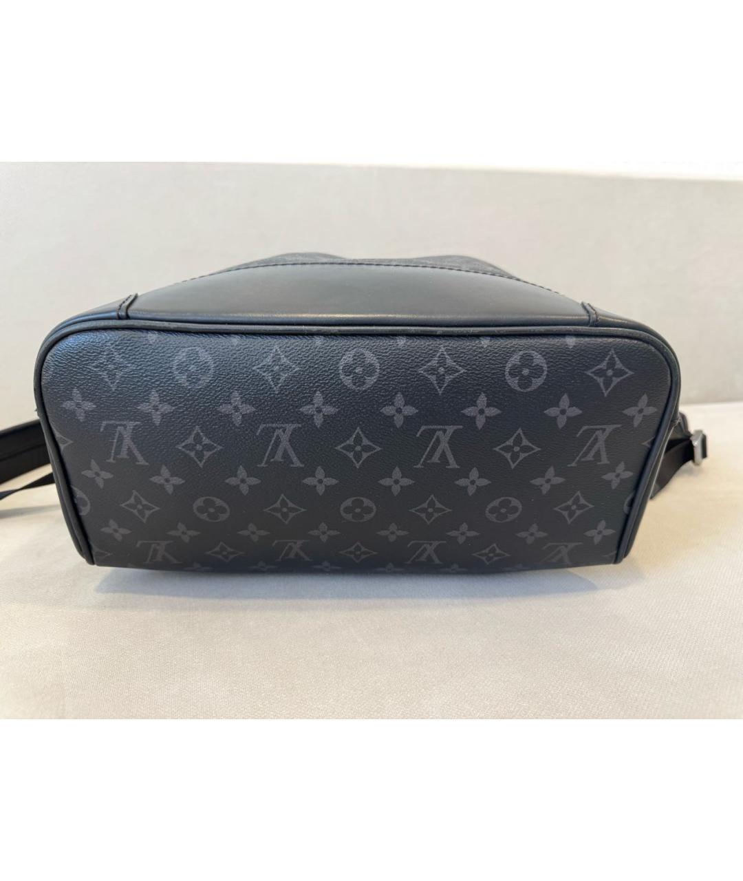 LOUIS VUITTON Черный рюкзак из искусственной кожи, фото 5