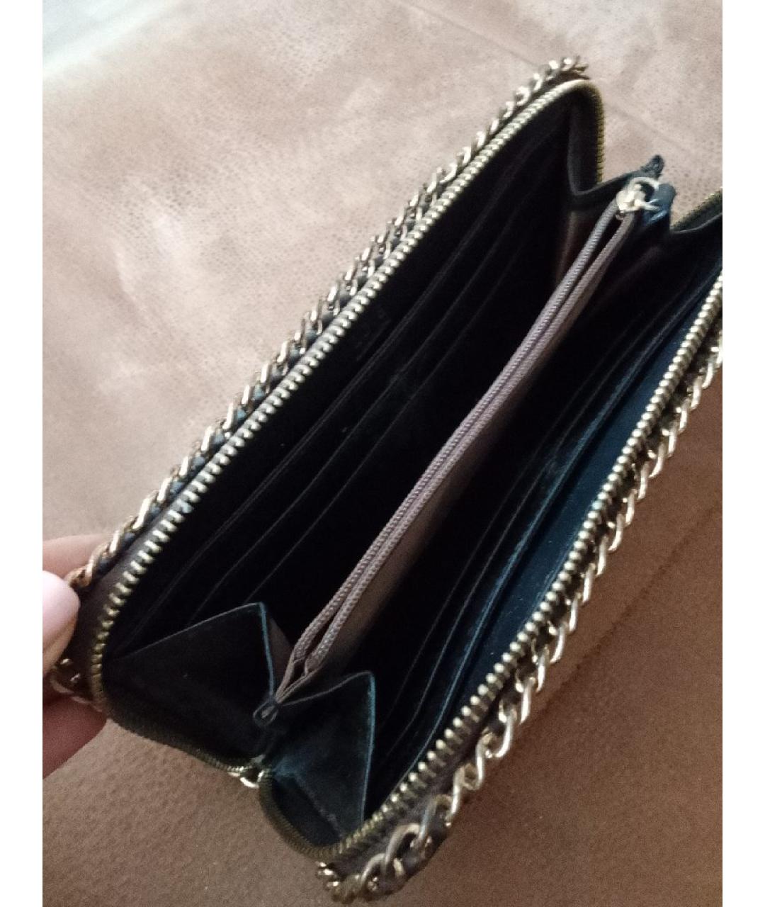 LOVE MOSCHINO Коричневый кожаный кошелек, фото 4