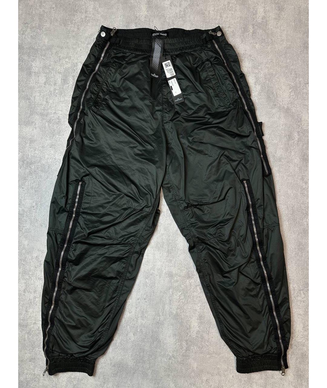 STONE ISLAND SHADOW PROJECT Черные полиуретановые повседневные брюки, фото 2