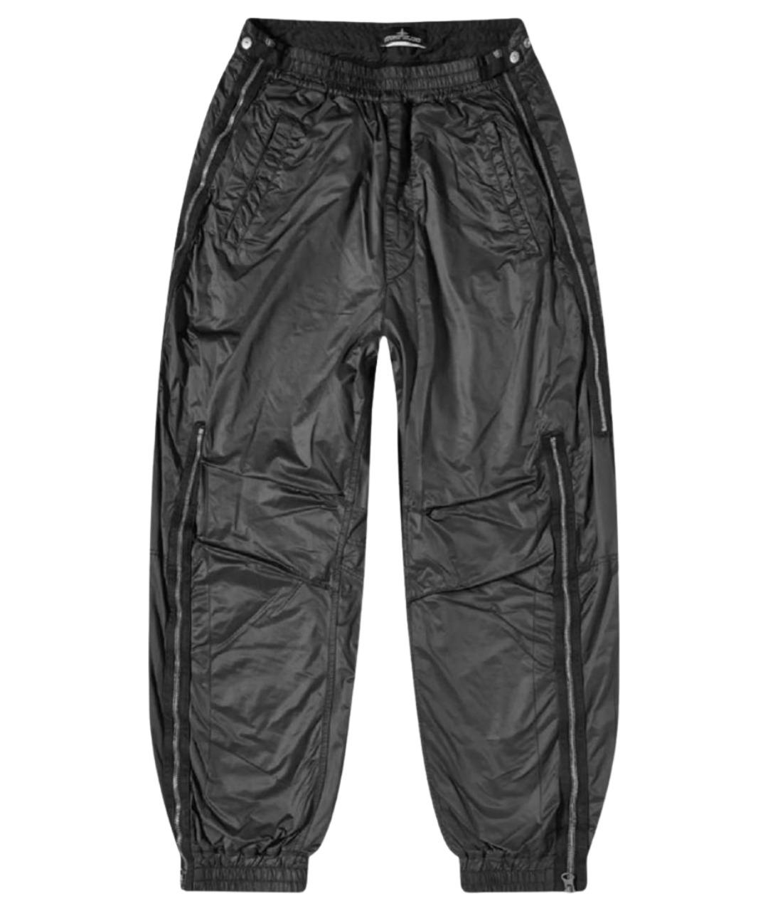 STONE ISLAND SHADOW PROJECT Черные полиуретановые повседневные брюки, фото 1