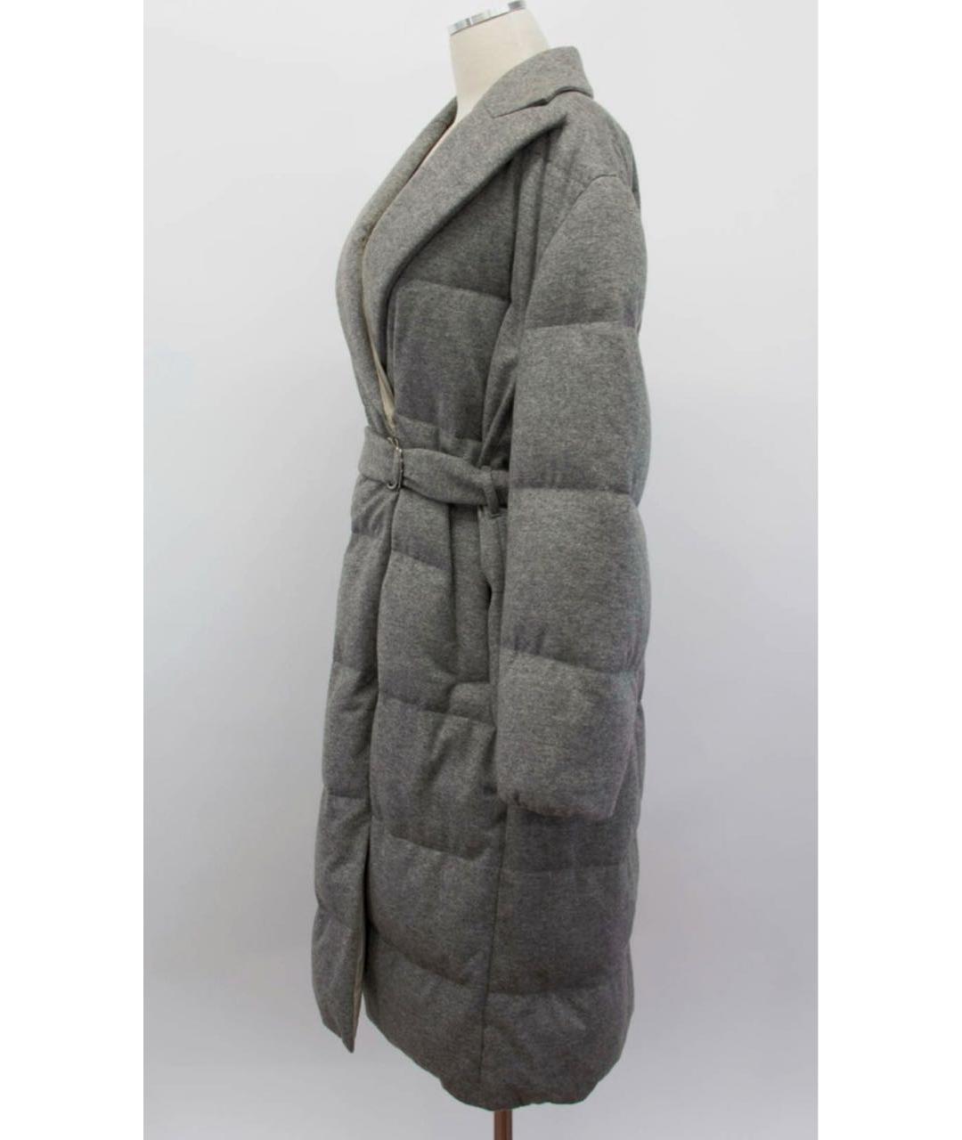 BRUNELLO CUCINELLI Серый кашемировый пуховик, фото 3