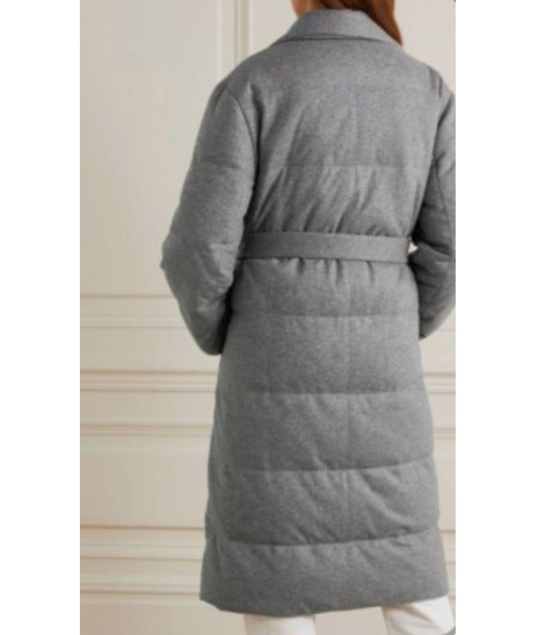 BRUNELLO CUCINELLI Серый кашемировый пуховик, фото 7