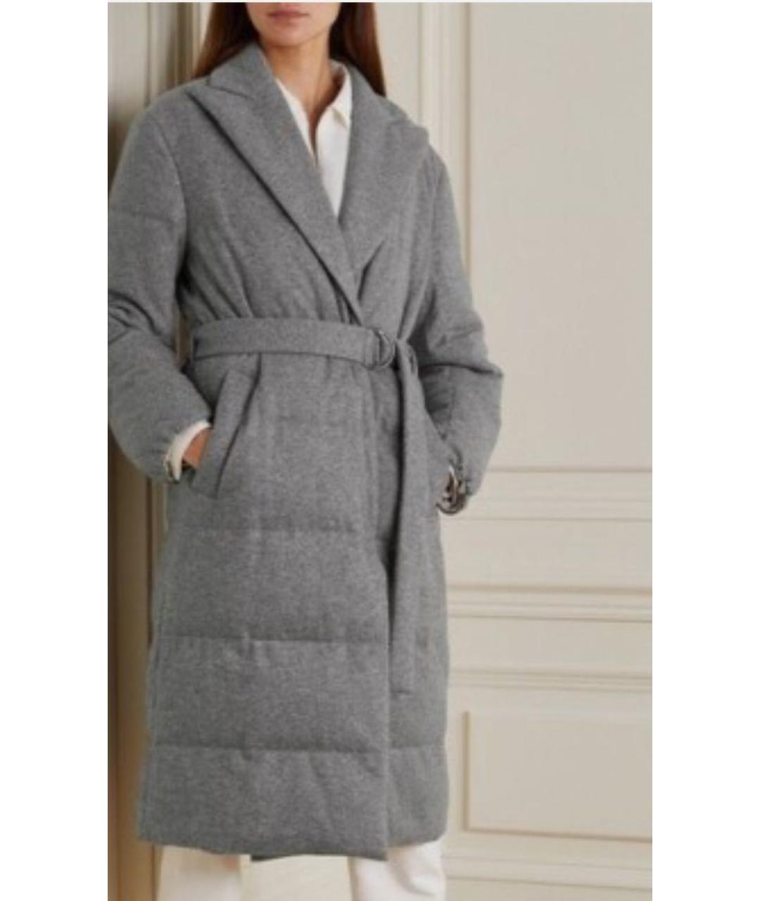 BRUNELLO CUCINELLI Серый кашемировый пуховик, фото 6