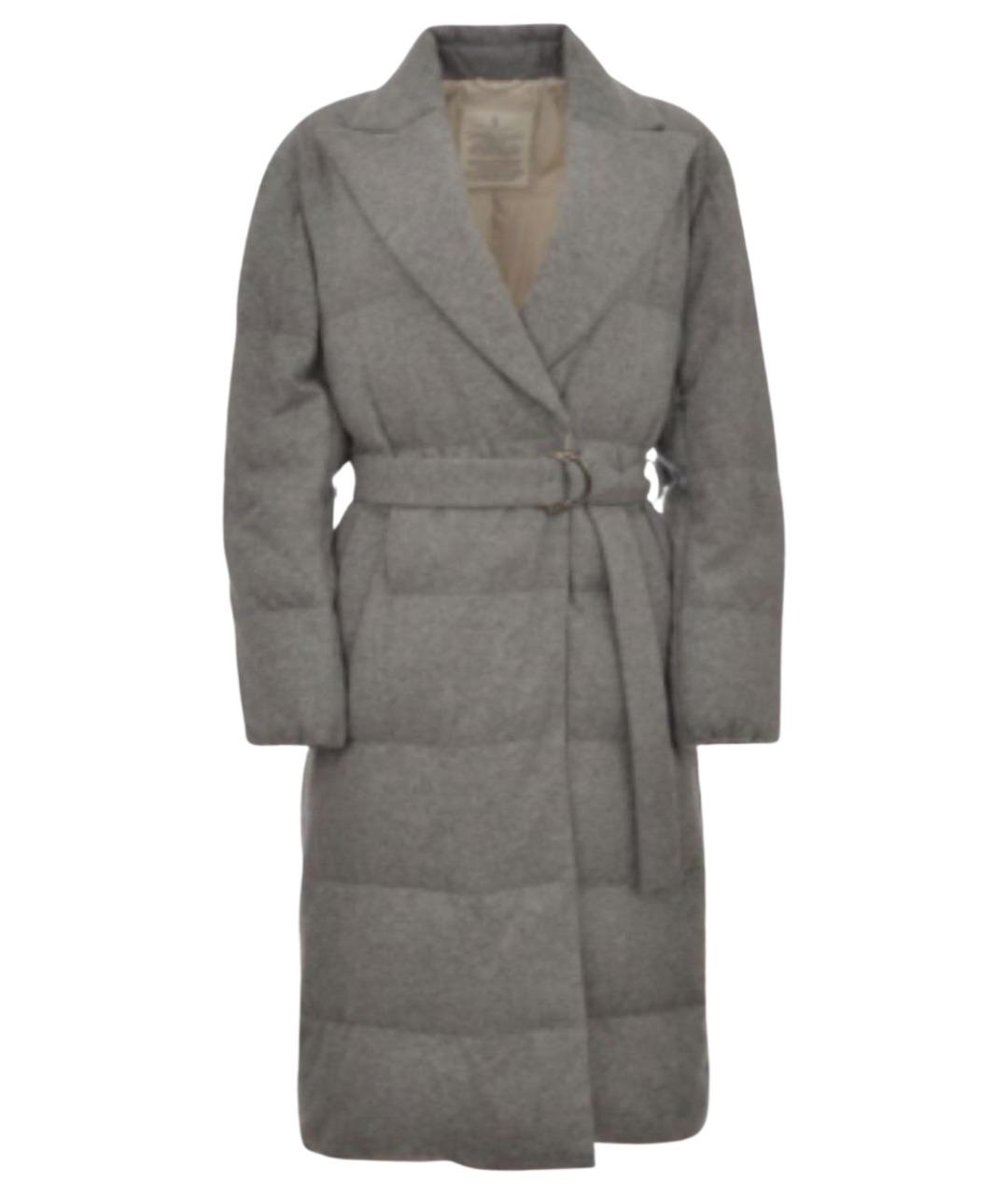 BRUNELLO CUCINELLI Серый кашемировый пуховик, фото 1