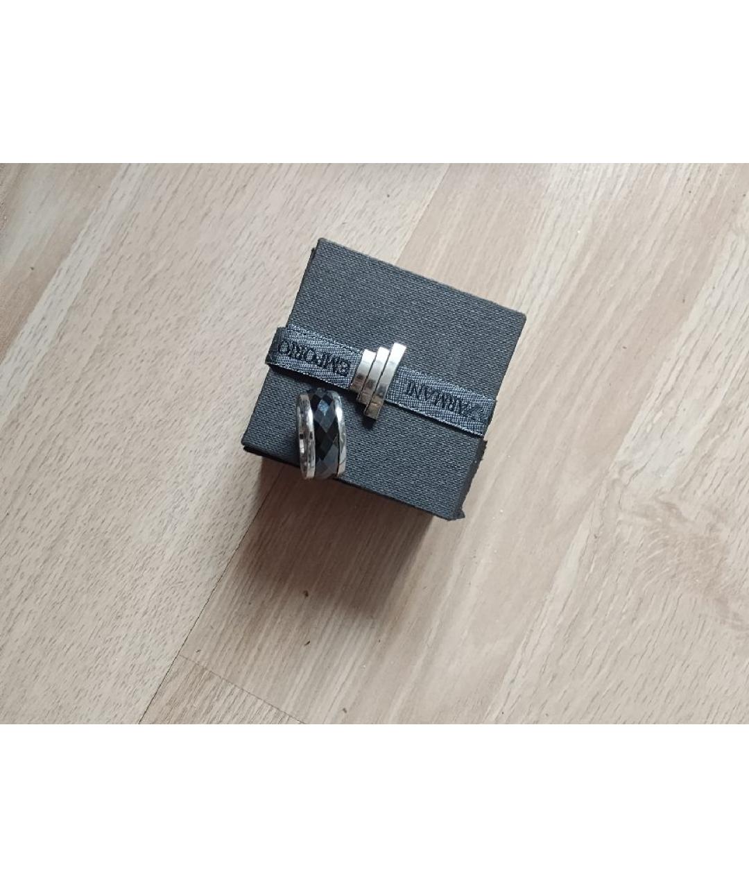 EMPORIO ARMANI Черное керамическое кольцо, фото 3