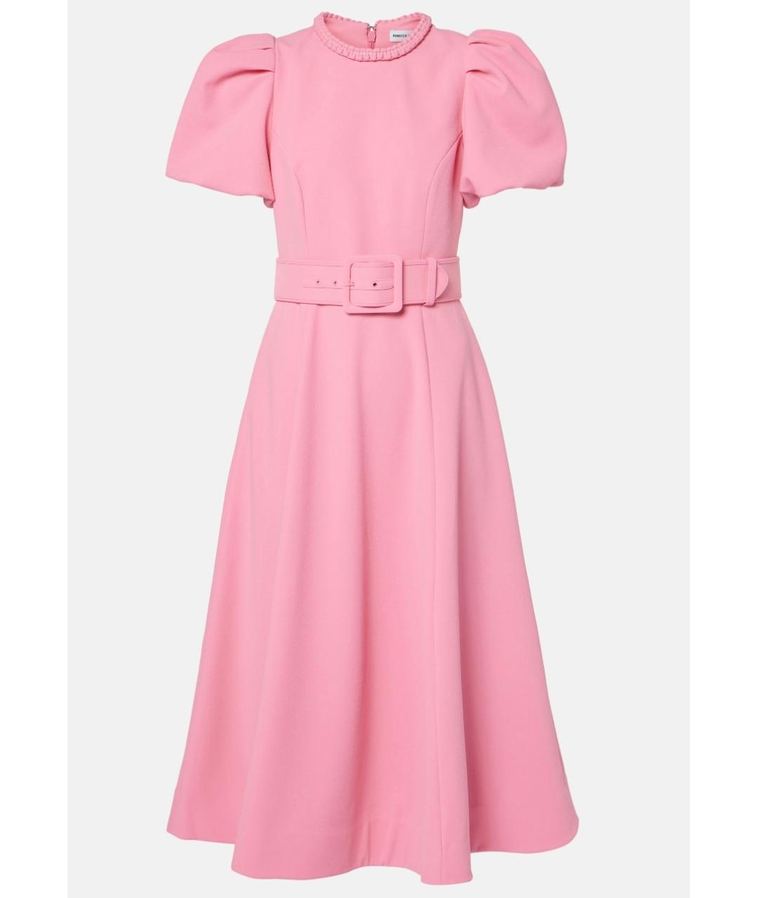 REBECCA VALLANCE Розовое полиэстеровое повседневное платье, фото 6