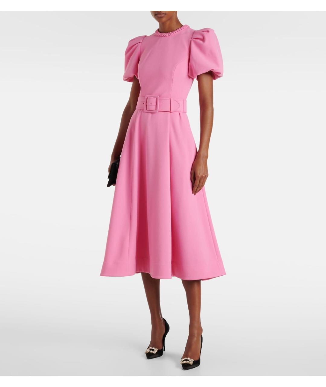 REBECCA VALLANCE Розовое полиэстеровое повседневное платье, фото 2