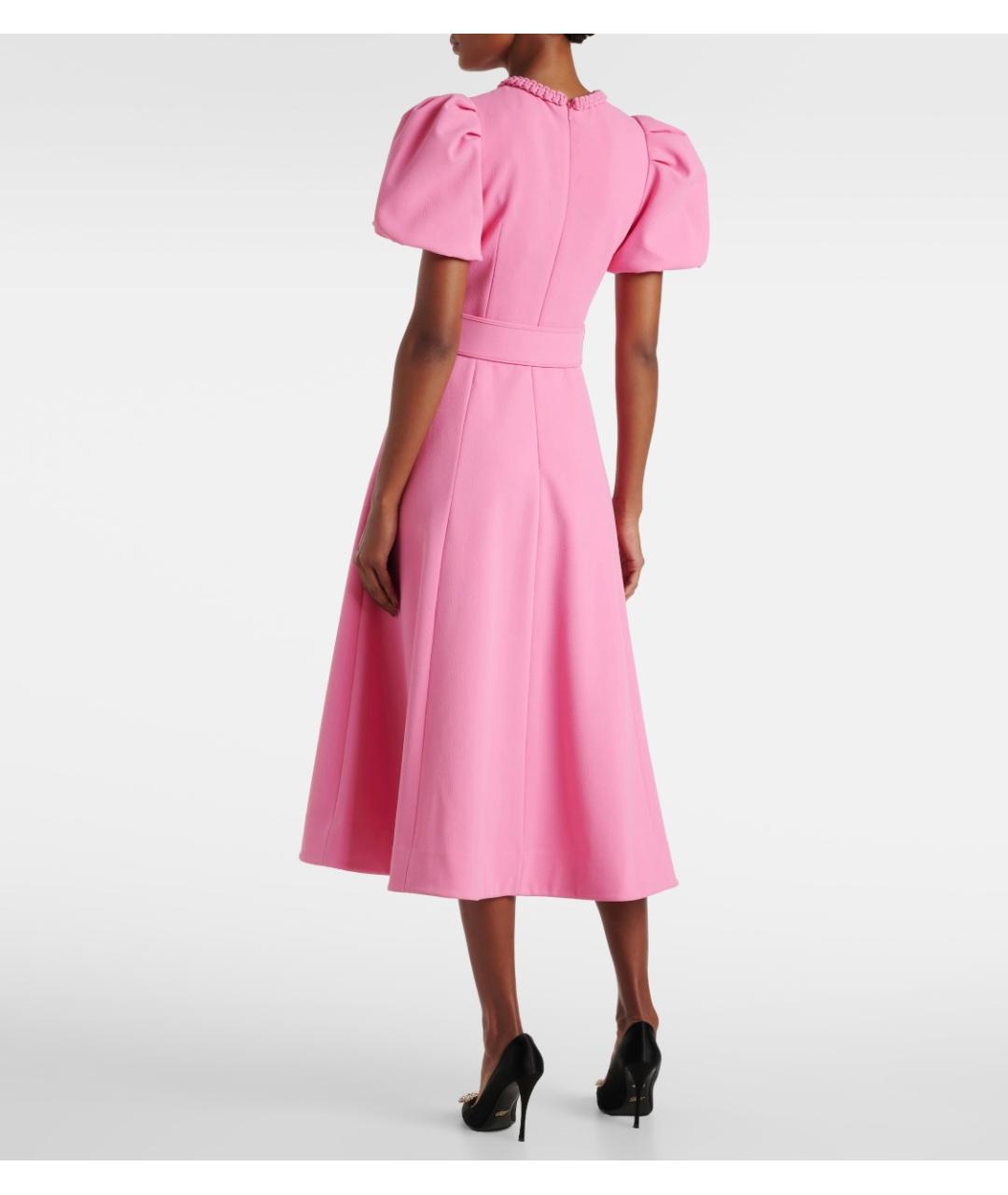 REBECCA VALLANCE Розовое полиэстеровое повседневное платье, фото 3