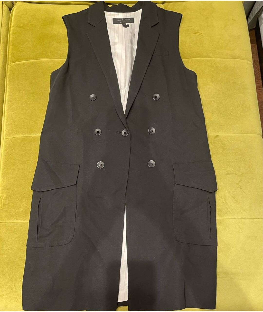 RAG&BONE Черный вискозный жакет/пиджак, фото 5
