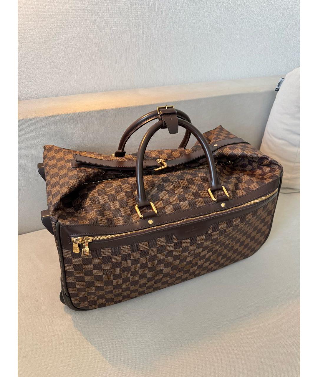 LOUIS VUITTON Коричневая дорожная/спортивная сумка из искусственной кожи, фото 7