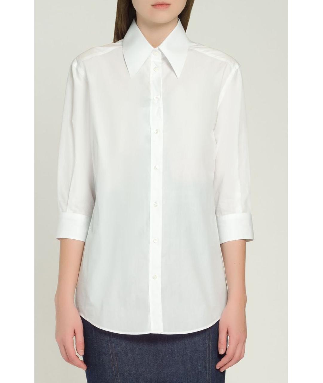 DOLCE&GABBANA Белая хлопковая рубашка, фото 4