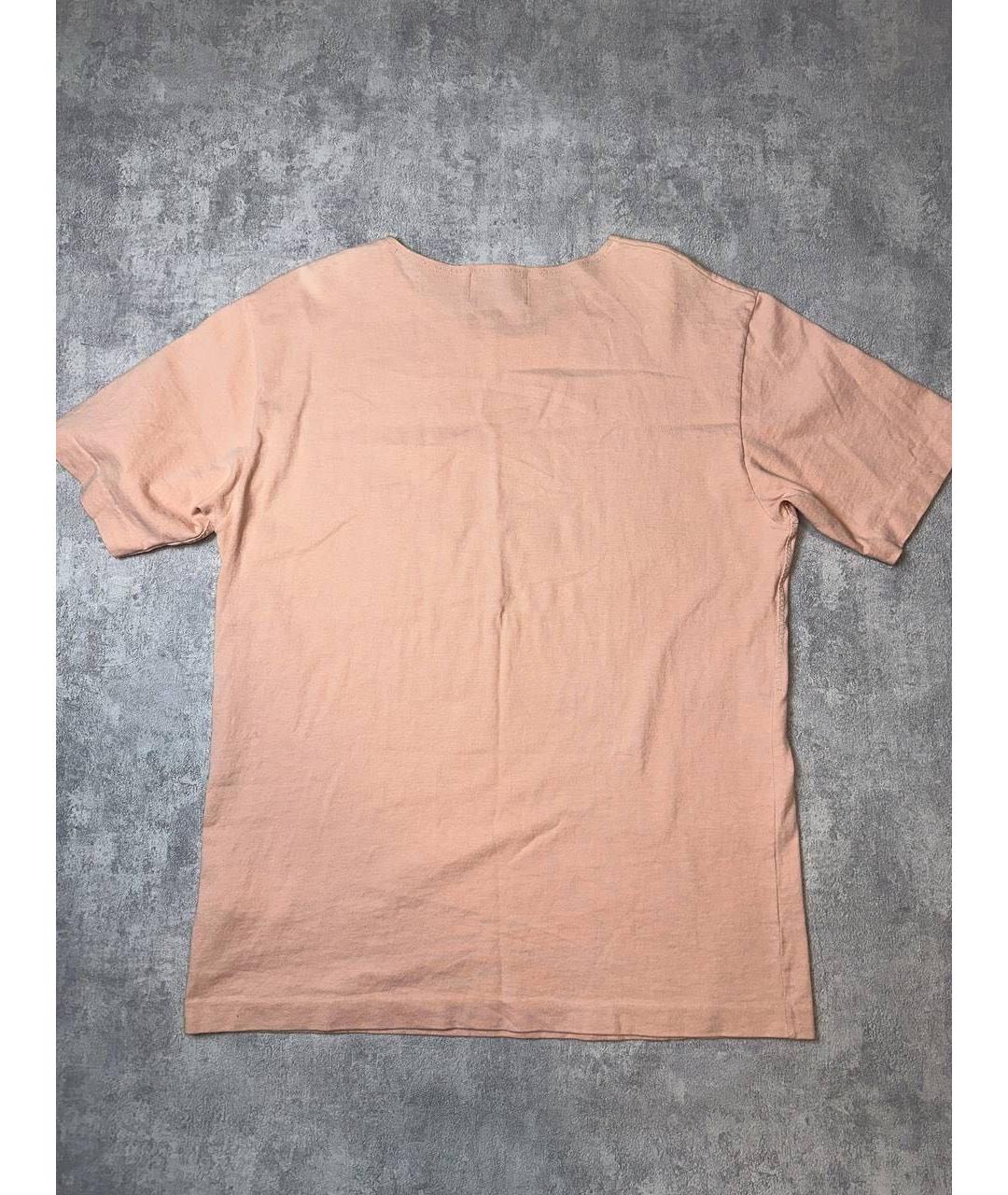 STONE ISLAND Коралловая хлопковая футболка, фото 2