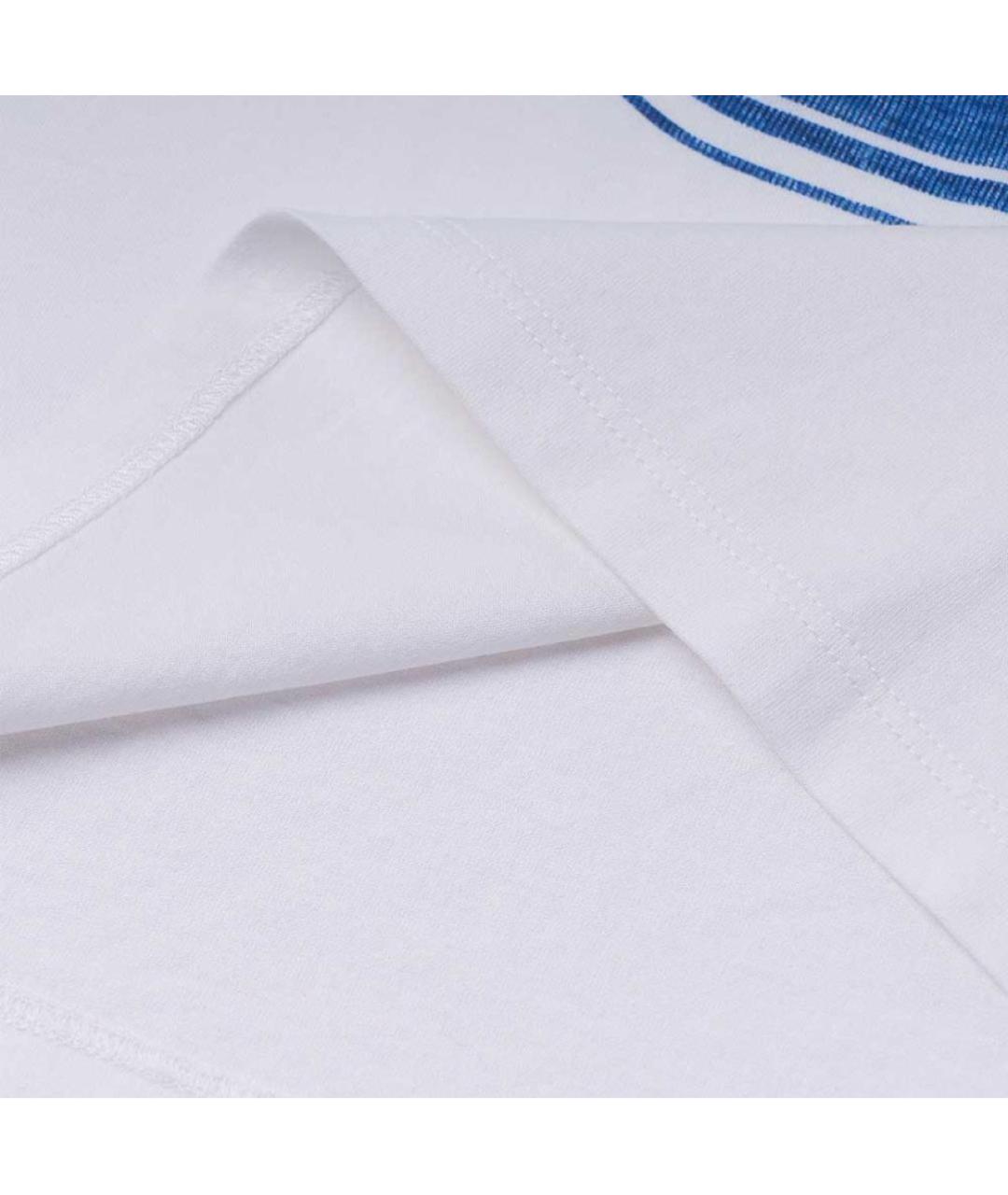 CELINE Белая хлопковая футболка, фото 4