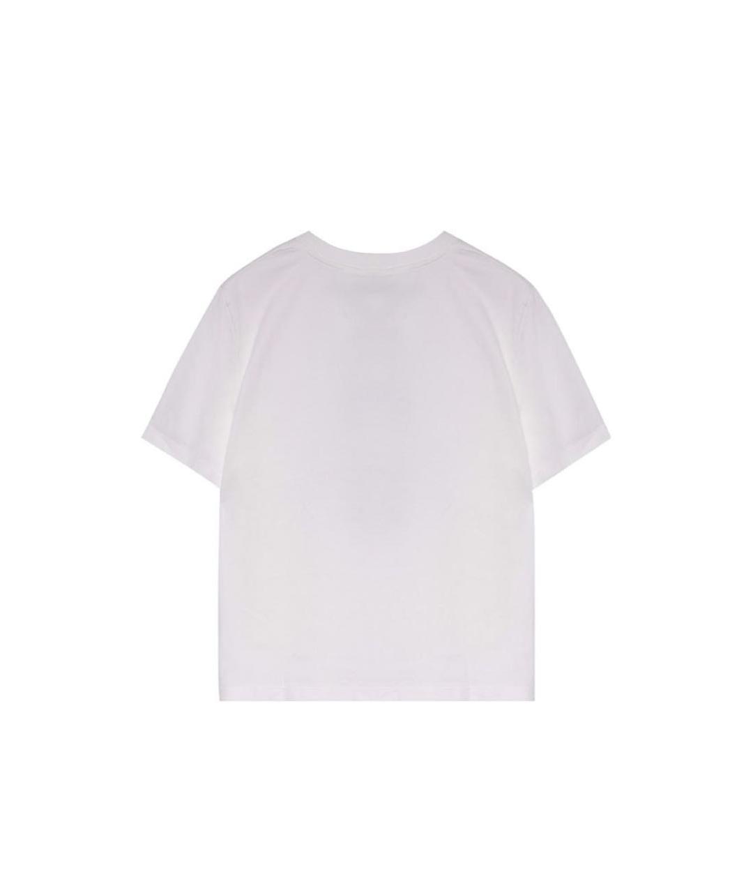CELINE Белая хлопковая футболка, фото 2