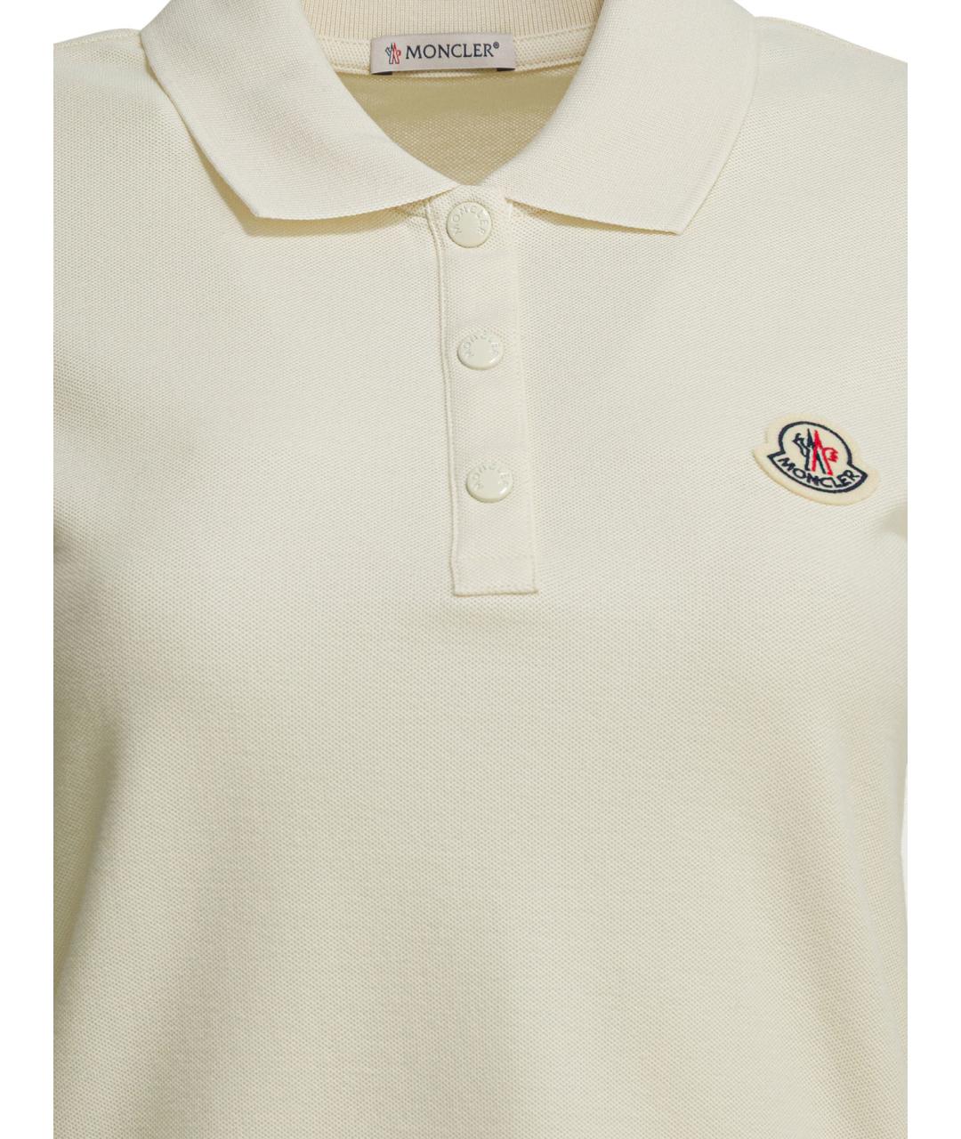 MONCLER Белая хлопковая футболка, фото 3
