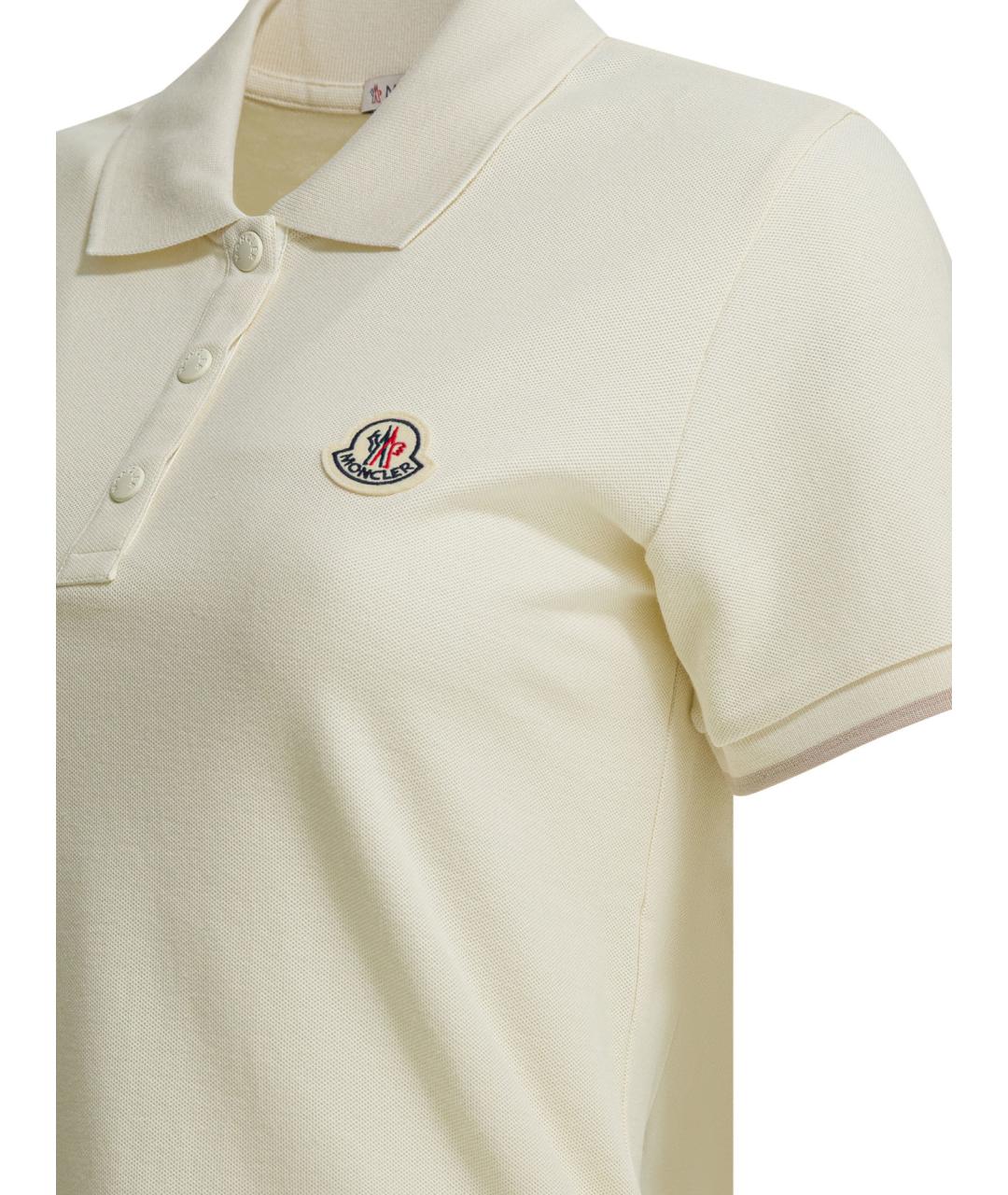 MONCLER Белая хлопковая футболка, фото 4