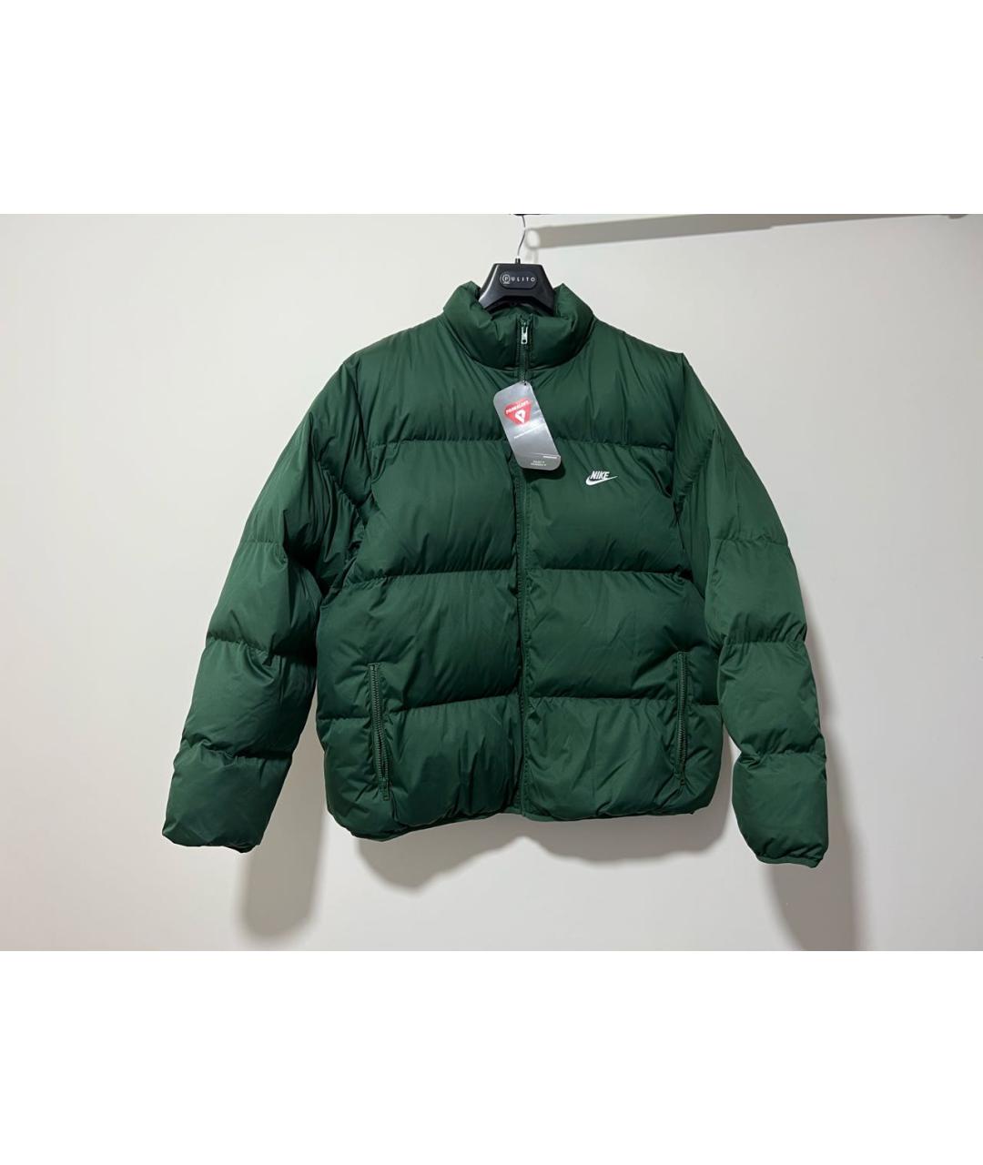 NIKE Зеленая полиэстеровая куртка, фото 9