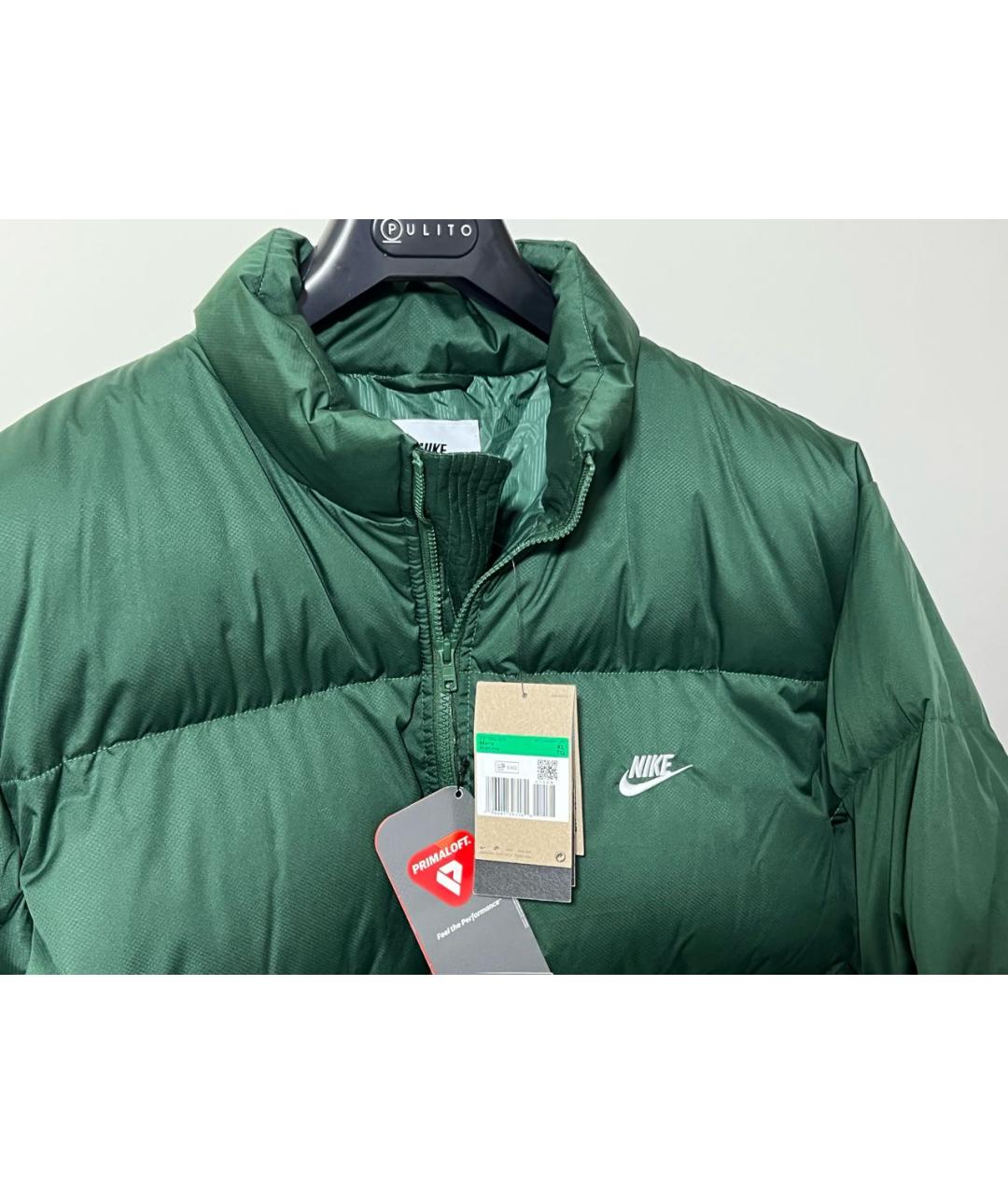 NIKE Зеленая полиэстеровая куртка, фото 4