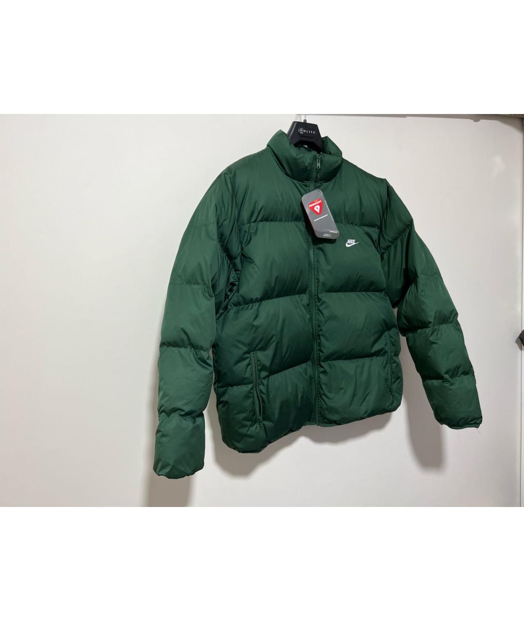 NIKE Зеленая полиэстеровая куртка, фото 5