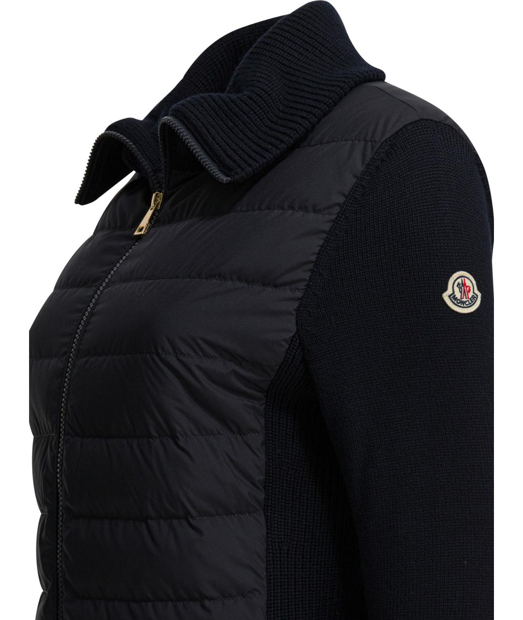 MONCLER Темно-синяя полиэстеровая куртка, фото 3