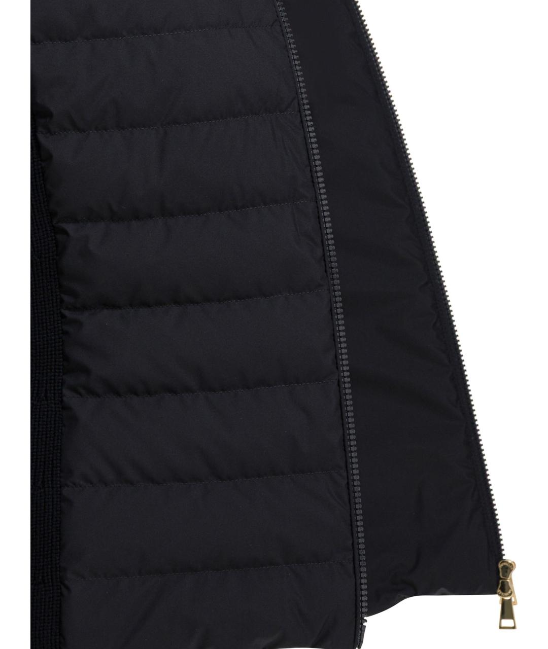 MONCLER Темно-синяя полиэстеровая куртка, фото 4