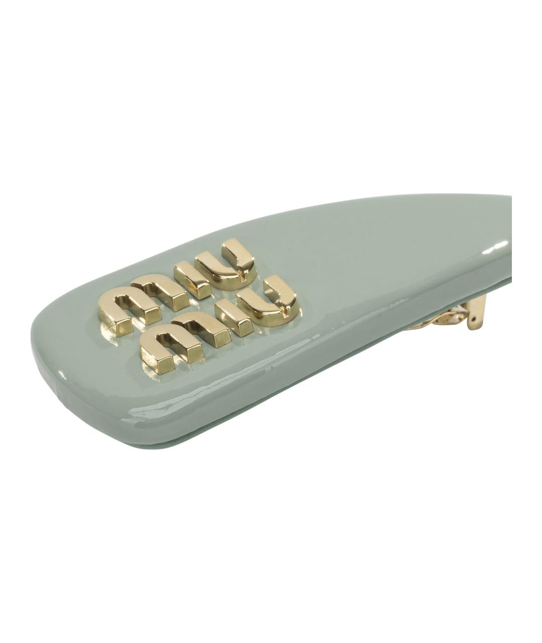 MIU MIU Зеленая заколка, фото 2