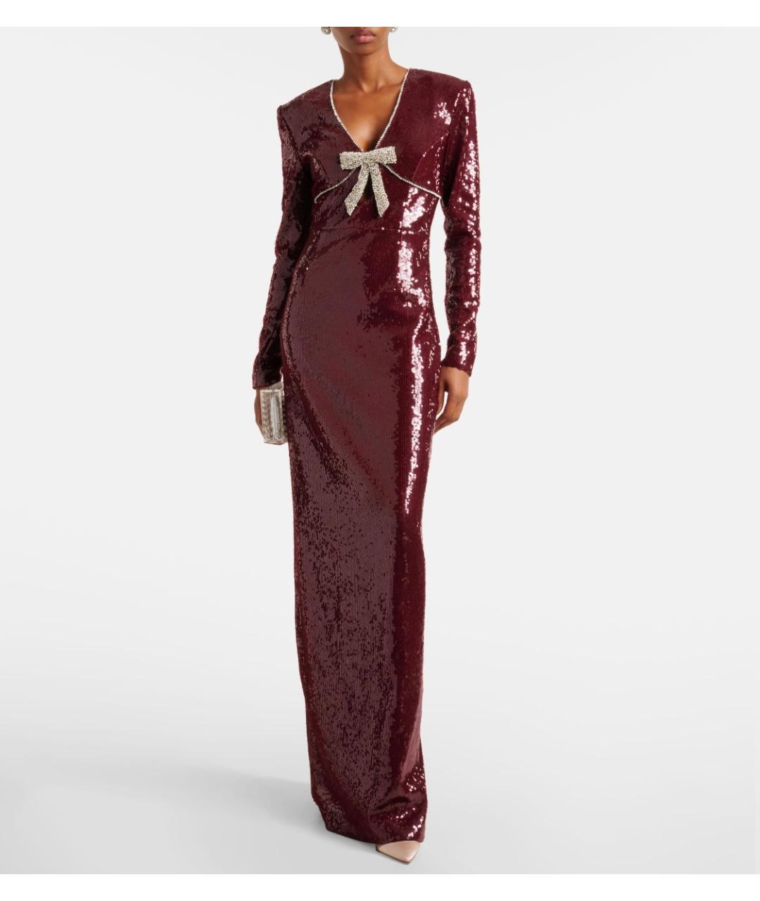 REBECCA VALLANCE Бордовое полиэстеровое вечернее платье, фото 2