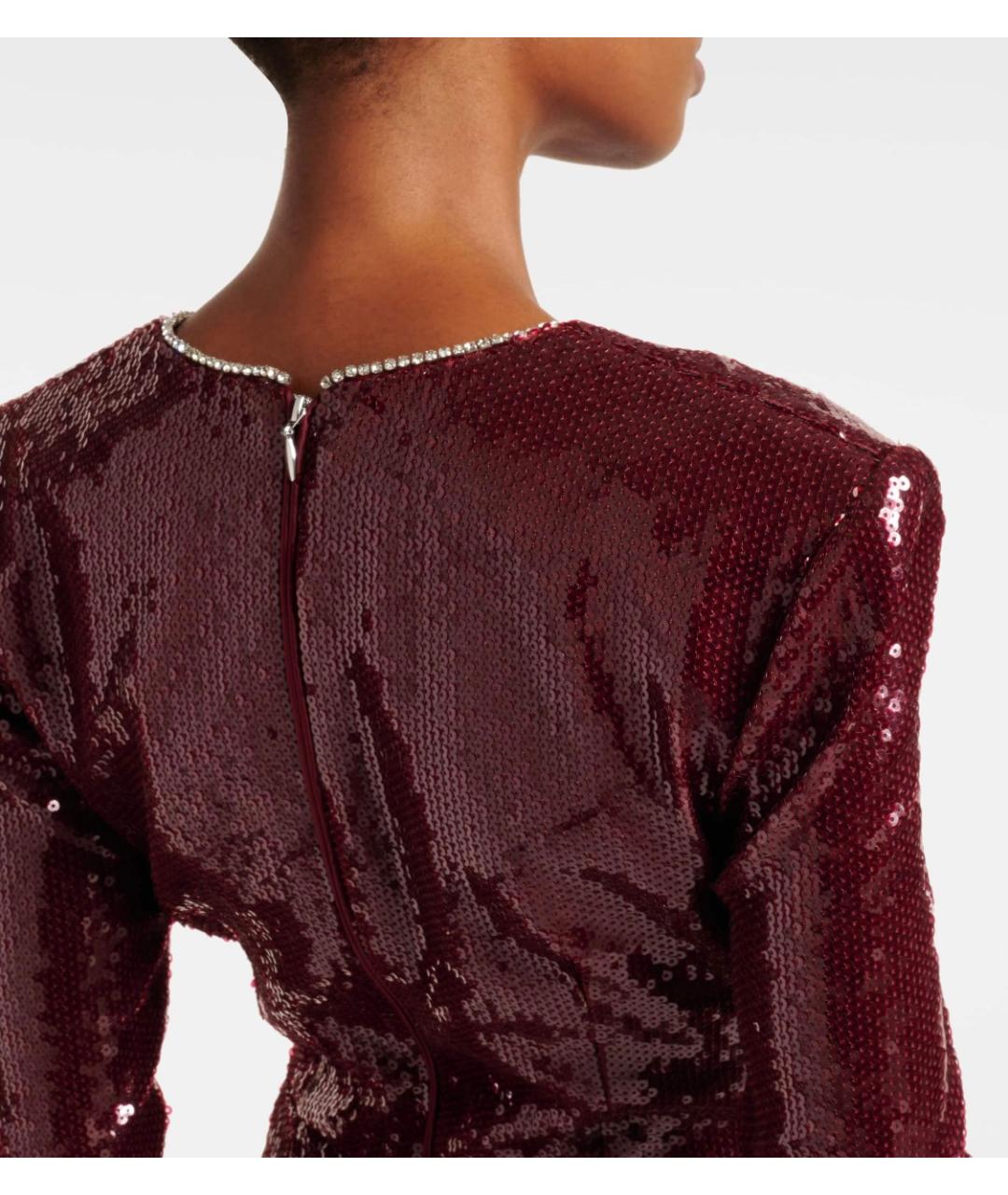 REBECCA VALLANCE Бордовое полиэстеровое вечернее платье, фото 5