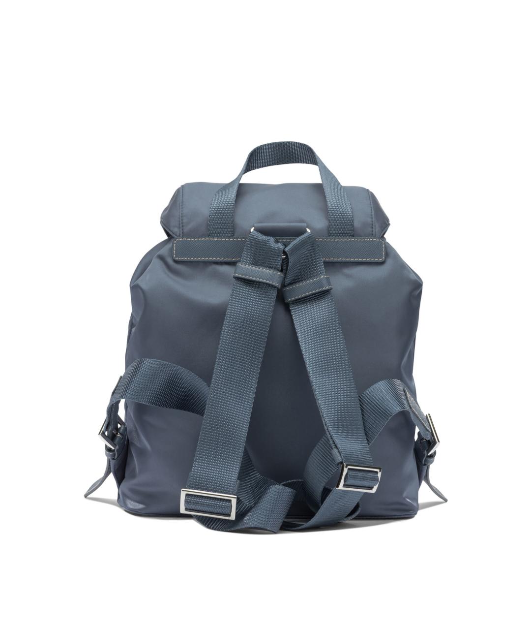 PRADA Голубой синтетический рюкзак, фото 3