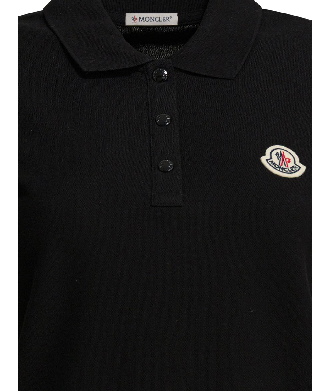 MONCLER Черная хлопковая футболка, фото 3