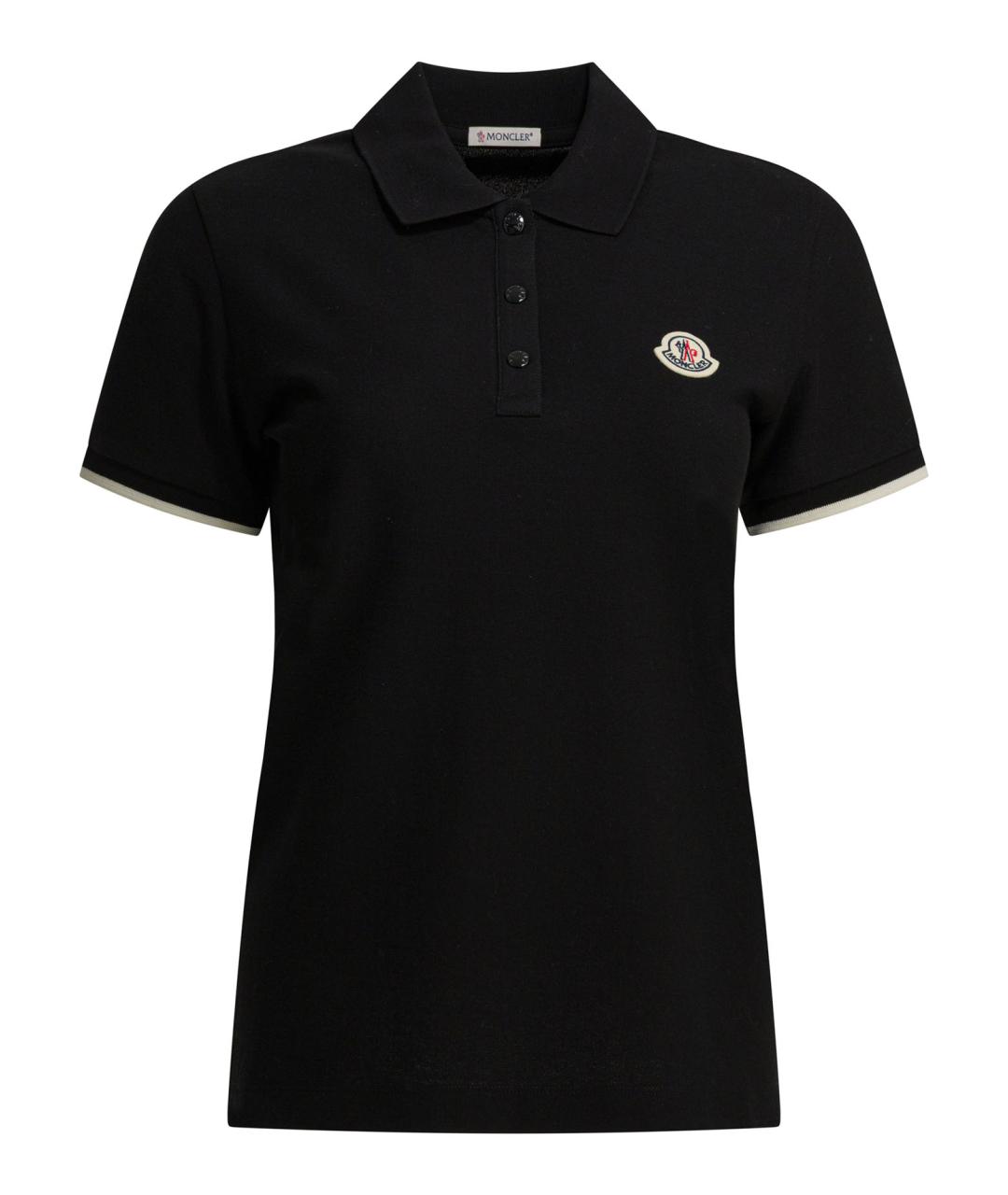 MONCLER Черная хлопковая футболка, фото 1