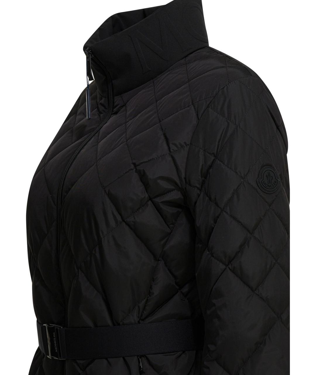 MONCLER Черный полиамидовый пуховик, фото 3