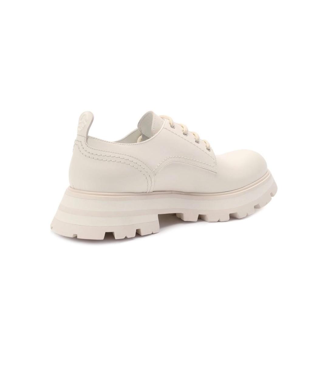 ALEXANDER MCQUEEN Белые кожаные брогги и оксфорды, фото 4