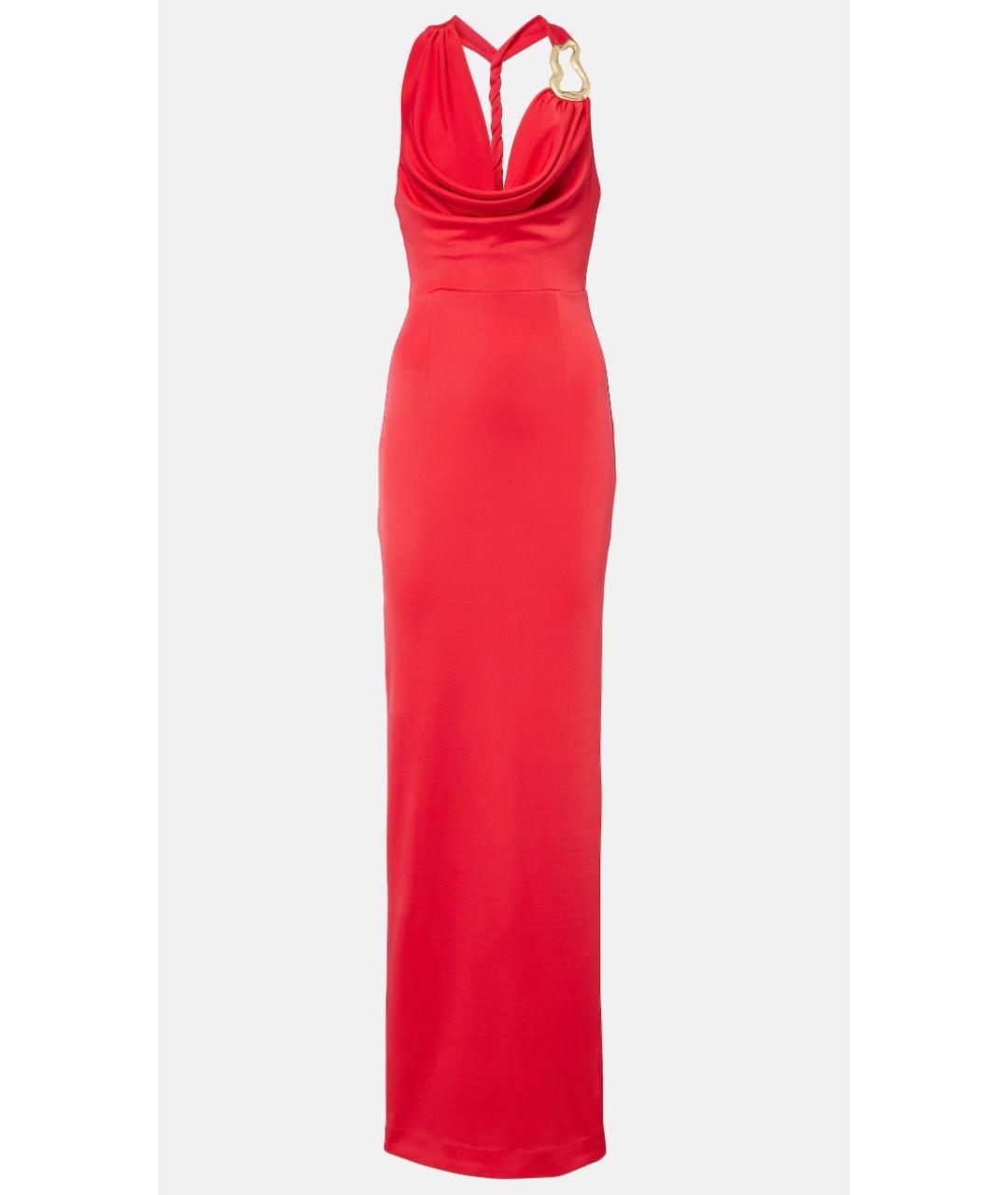 REBECCA VALLANCE Красное полиэстеровое вечернее платье, фото 9