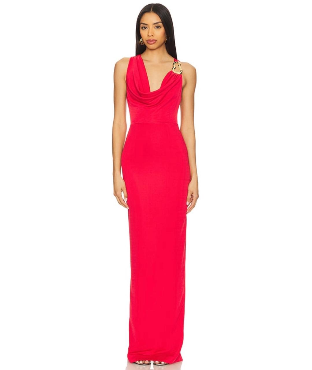 REBECCA VALLANCE Красное полиэстеровое вечернее платье, фото 6