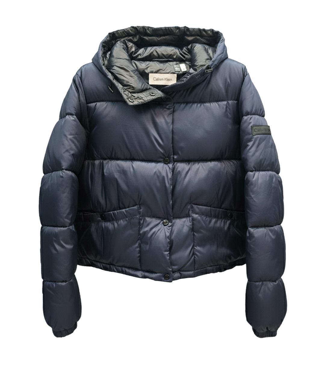 CALVIN KLEIN Темно-синий полиамидовый пуховик, фото 1