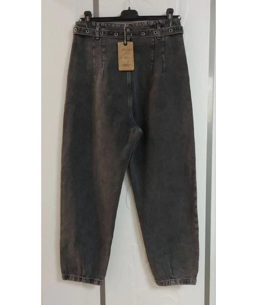 PATRIZIA PEPE Серые хлопковые прямые джинсы, фото 5