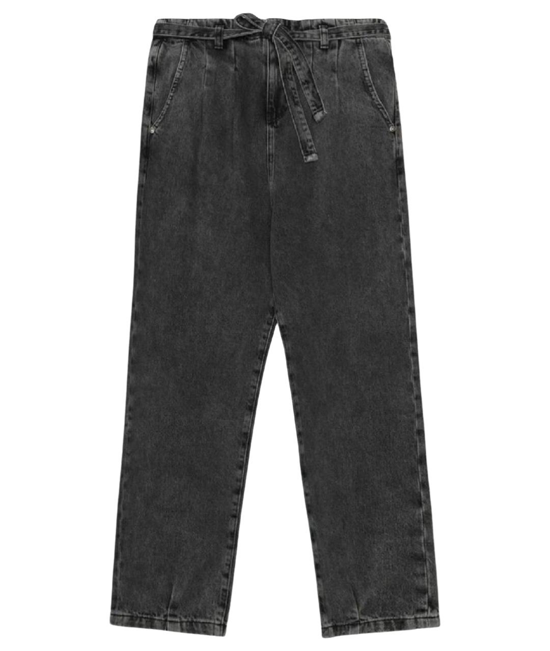 PATRIZIA PEPE Серые хлопковые прямые джинсы, фото 1