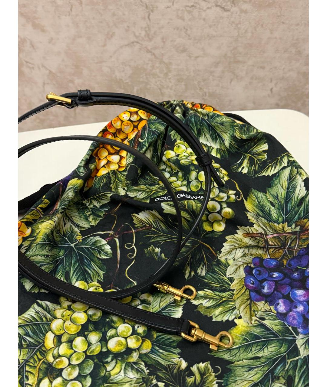 DOLCE&GABBANA Черная кожаная сумка тоут, фото 5