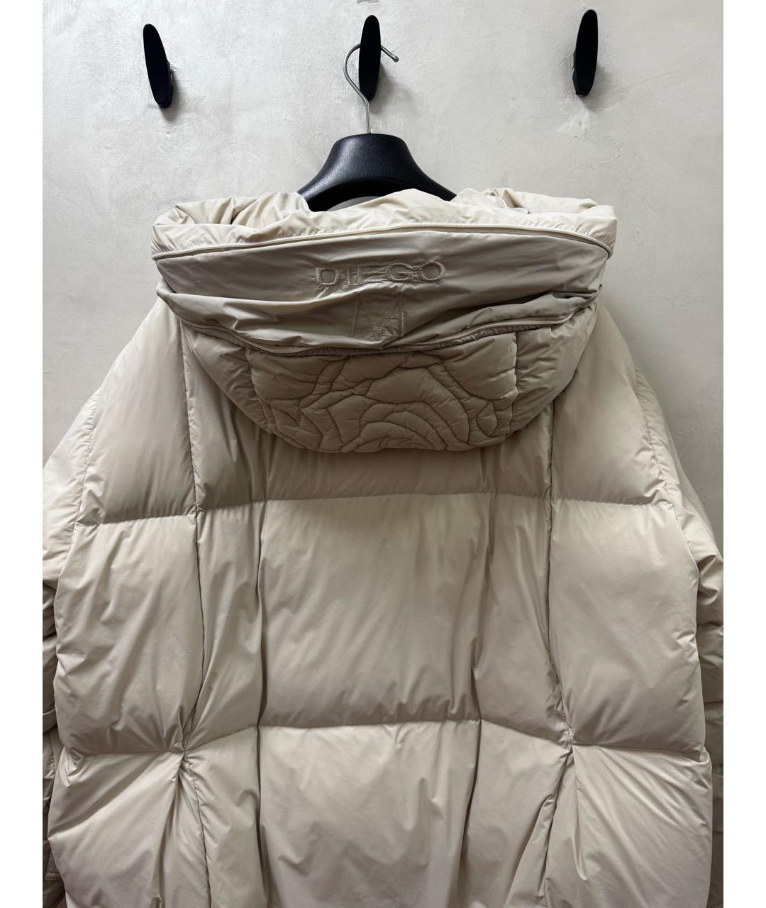 DIEGO M Бежевый полиэстеровый пуховик, фото 3