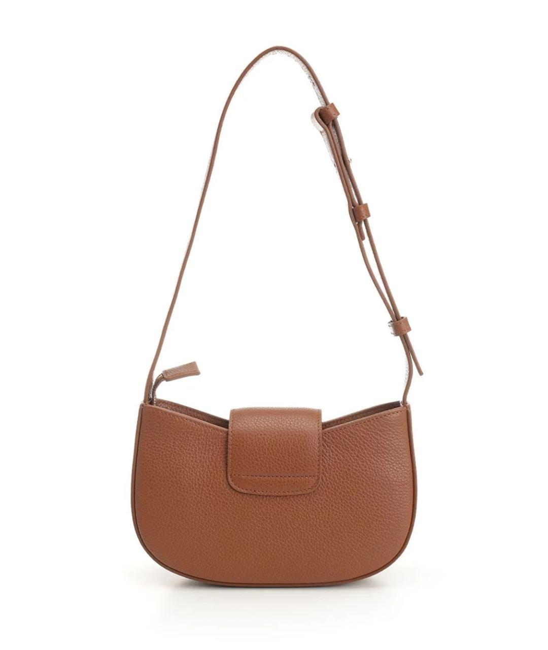 FERRAGAMO Коричневая кожаная сумка через плечо, фото 2