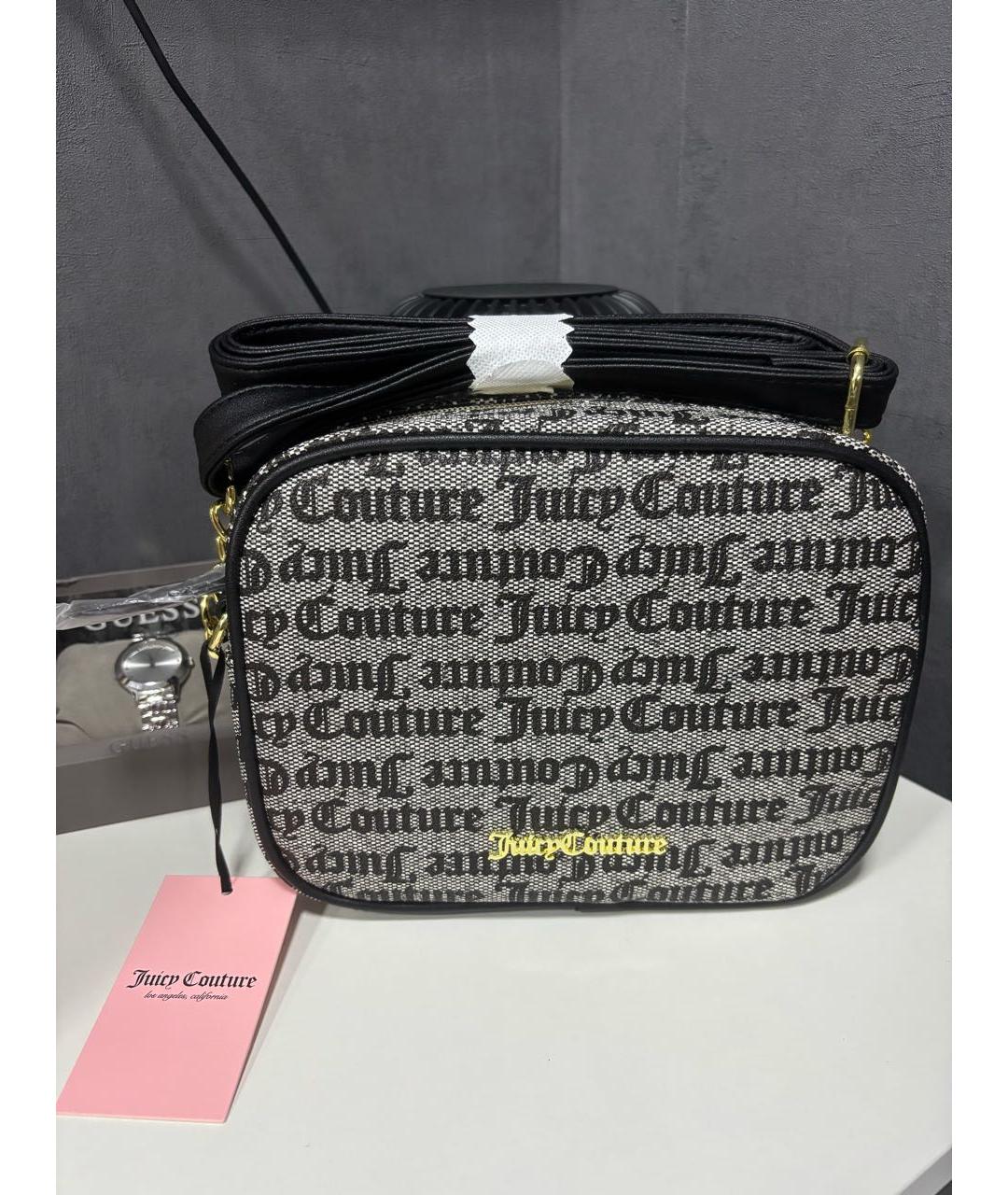 JUICY COUTURE Серая тканевая сумка через плечо, фото 5
